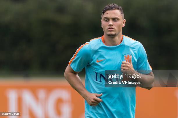 Damian van Bruggen of Netherlands U21 during the training session of Netherlads U21 at the KNVB training centre on August 30, 2017 in Zeist, The...