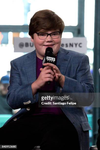 Jeremy Ray Taylor attends Build Presents to discuss the film 'IT' at Build Studio on August 30, 2017 in New York City.