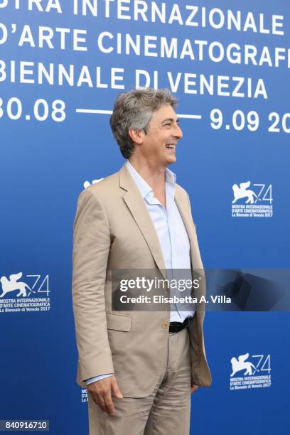 Alexander Payne attends the official Press Conference and photo call for 'Downsizing' during the 74th Venice Film Festival at Sala Casino on August...