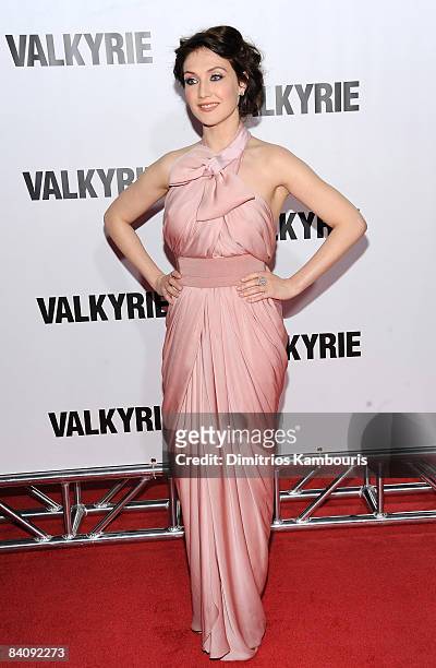 Actress Carice van Houten attends the premiere of "Valkyrie" at Rose Hall on December 15, 2008 in New York City.