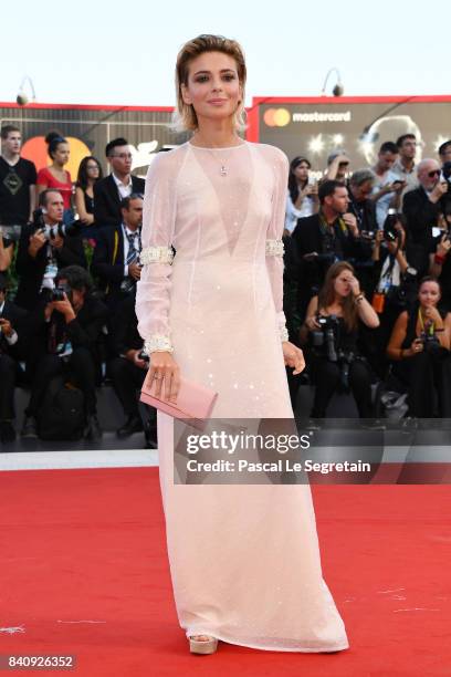 Jury member Jasmine Trinca walks the red carpet ahead of the 'Downsizing' screening and Opening Ceremony during the 74th Venice Film Festival at Sala...