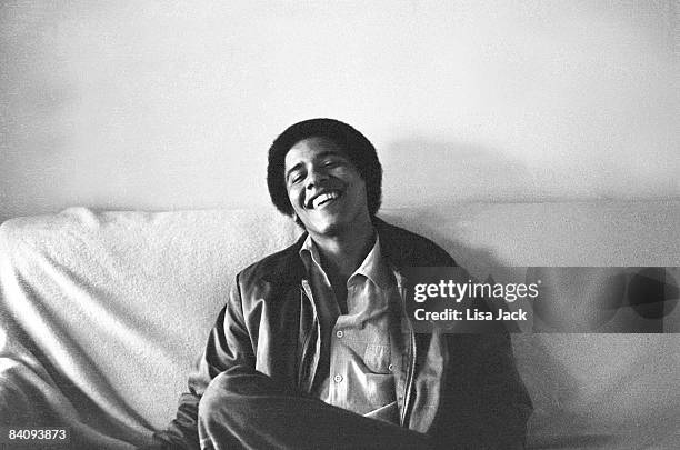 Barack Obama poses for a portrait session taken while he was a student in 1980 at Occidental College in Los Angeles, CA. IMAGE NOT USED IN TIME.