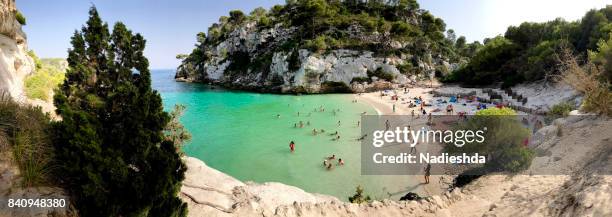 cala macarelleta, menorca - cala macarelleta - fotografias e filmes do acervo