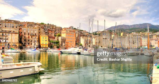 le vieux port de bastia - bastia bildbanksfoton och bilder