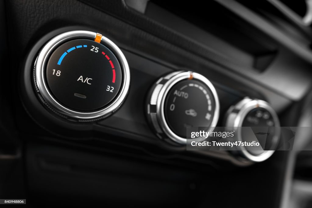Car Interior, Air conditioning button