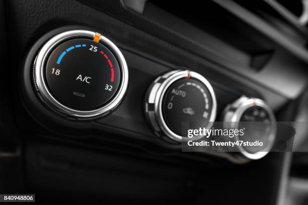 car interior, air conditioning button - heating duct stock pictures, royalty-free photos & images