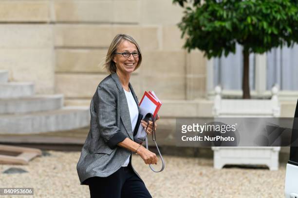 French Culture Minister Francoise Nyssen Council Minister after a meeting with French President in Paris on August 30, 2017.