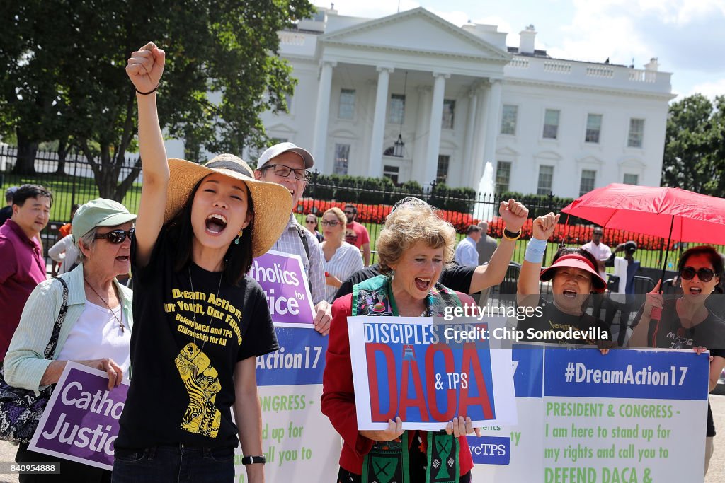 Immigration Activists Rally At The White House In Support Of The Deferred Action For Childhood Arrivals Plan