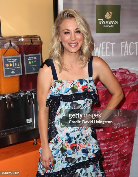 Actress Kaley Cuoco joins Panera Bread to launch its new craft beverage station at Panera Bread on August 30, 2017 in Studio City, California.