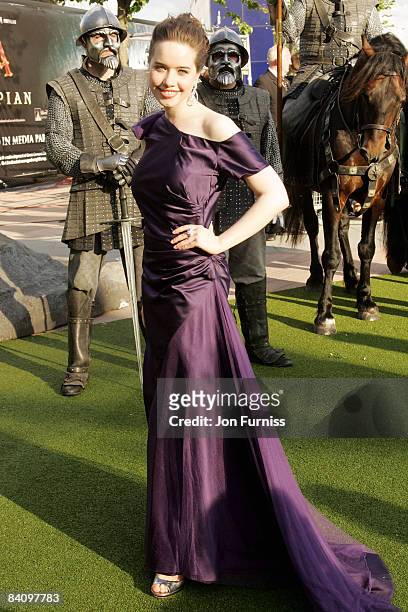 Actress Anna Popplewell arrives to the UK Premiere of The Chronicles of Narnia - Prince Caspian at the O2 Dome in North Greenwich on June 19, 2008 in...