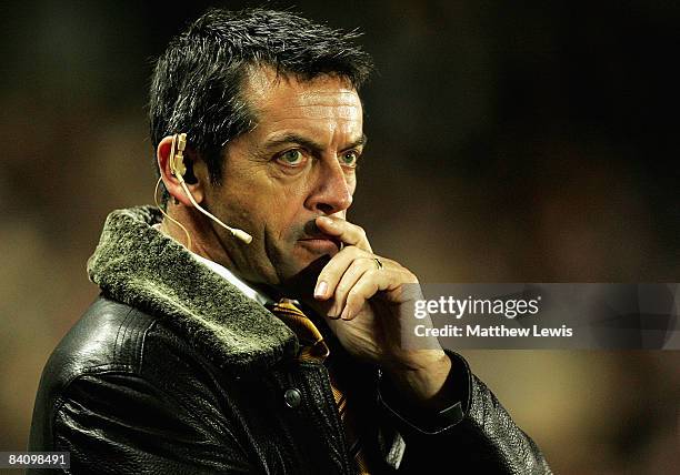 Phil Brown. Manager of Hull City looks on during the Barclays Premier League match between Hull City and Sunderland at the KC Stadium on December 20,...