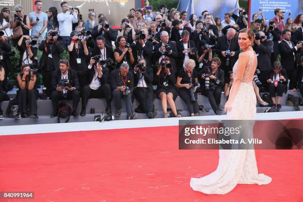 Actress Kristen Wiig attends the Opening Night Screening and World Premiere of 'Downsizing' during the 74th Venice Film Festival at Palazzo del...