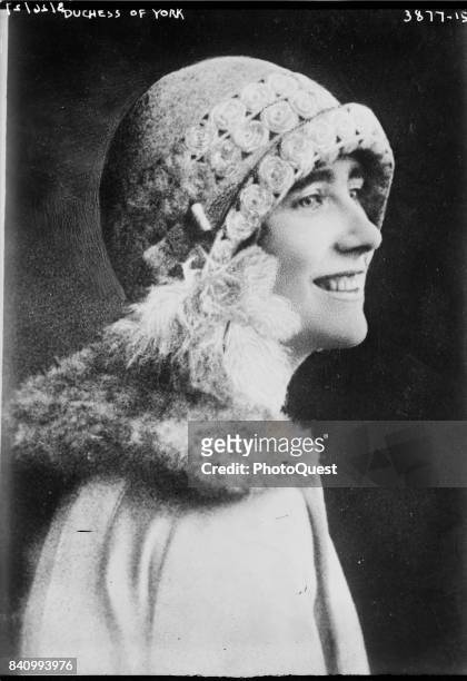Portrait of Lady Elizabeth Angela Marguerite Bowes-Lyon, later Queen Elizabeth the Queen Mother , London, England, March 3, 1927.