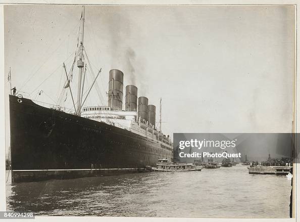 RMS Lusitania Leaves NY Harbor