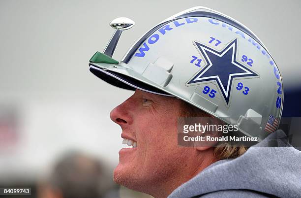 Dallas Cowboys fan, Cary Watson of Fort Worth and a 17-year season ticket holder ,waits to enter Texas Stadium before the last home game against the...