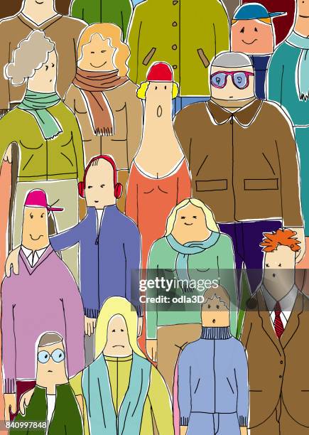 winter - winter jacket stock illustrations