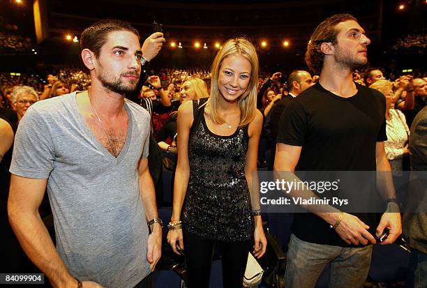 Former girlfriend of German tennis star Boris Becker Sandy Meyer-Woelden is seen prior to the WBA World Championship fight between Nikolai Valuev of...