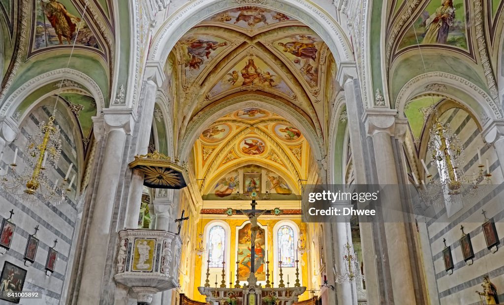 Interior Of Saint Peter Church, Corniglia, Cinque Terre