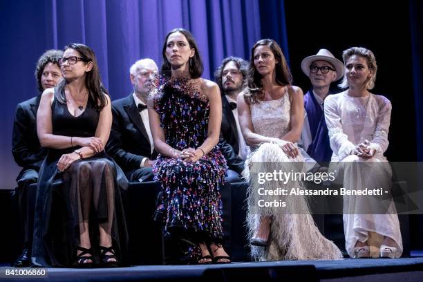 Rebecca Hall, David Stratton, Jasmine Trinca, Edgar Wright, Ildiko Enyedi, Yonfan, Anna Mouglalis and Michel Franco attend the Opening Ceremony...