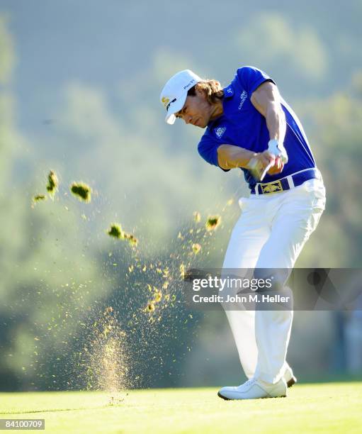 Camilo Villegas in action during the third round of play at the 2008 Chevron World Challenge Presented by Bank of America on December 20, 2008 at...