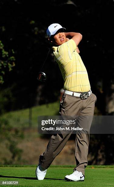 Anthony Kim in action during the third round of play at the 2008 Chevron World Challenge Presented by Bank of America on December 20, 2008 at...