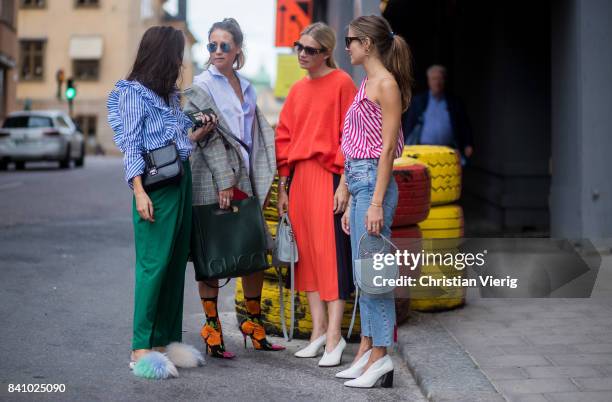 Guests outside By Malina on August 30, 2017 in Stockholm, Sweden.