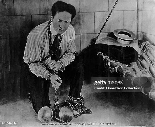 Stone walls and chains do not make a prison --- for Houdini in 1898.