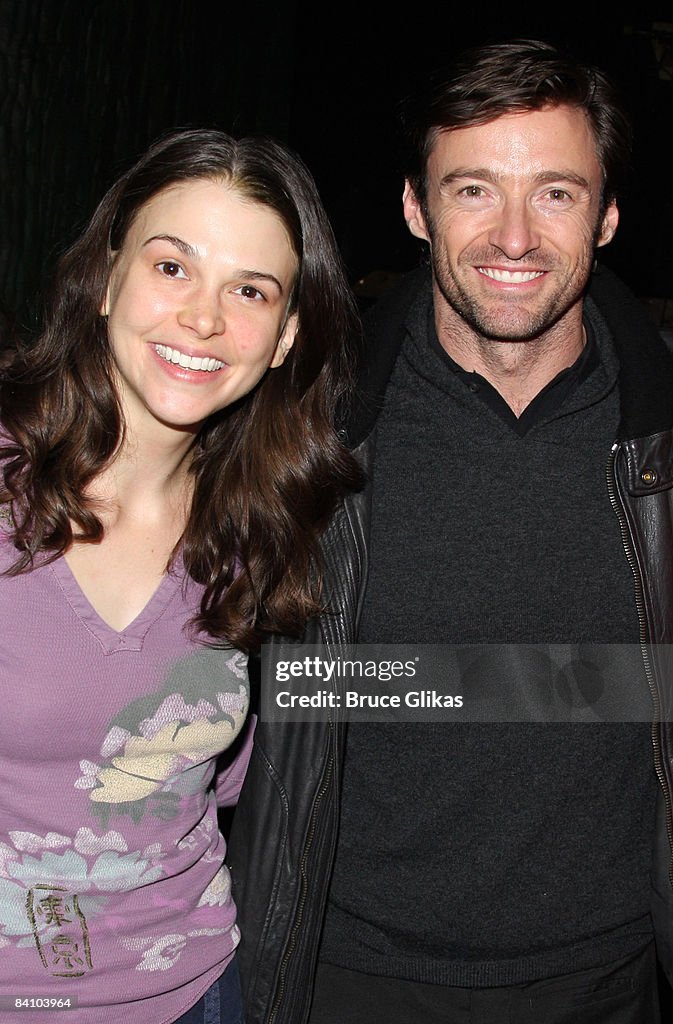 Hugh Jackman Visits "Shrek" On Broadway