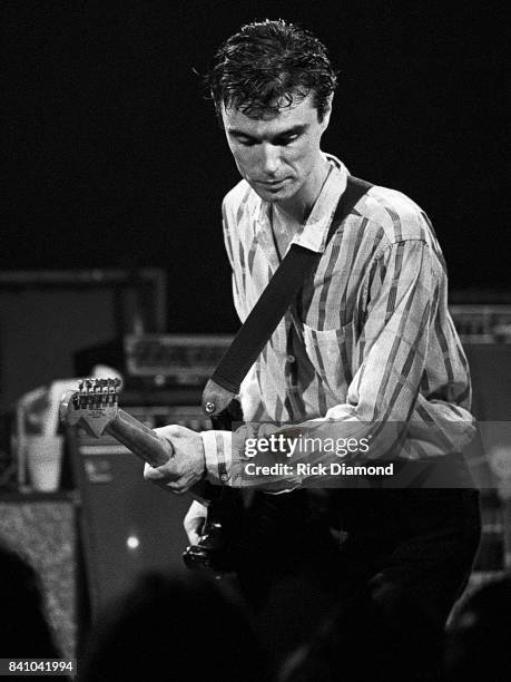 David Byrne of Talking Heads performs at Agora Ballroom in Atlanta Georgia. November 18, 1980