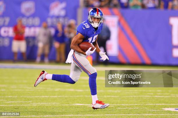 New York Giants wide receiver Travis Rudolph during the National Football League preseason game between the New York Giants and the New York Jets on...