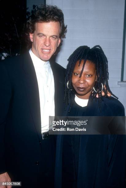 Lyle Trachtenberg and his wife actress Whoopi Goldberg pose for a portrait as they arrive for the Dream Street Foundation Award dinner on October 22,...