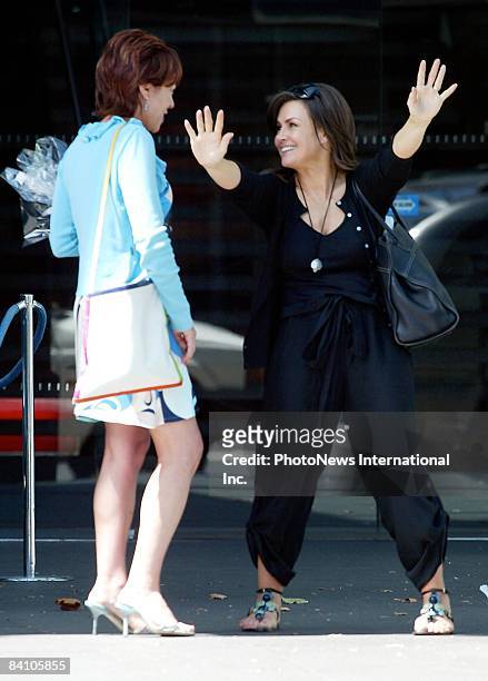 Presenters/novelists and both good friends, Kathy Lette and Lisa Wilkinson sighted at the Woolloomooloo Finger Wharf on December 22, 2008 in Sydney,...