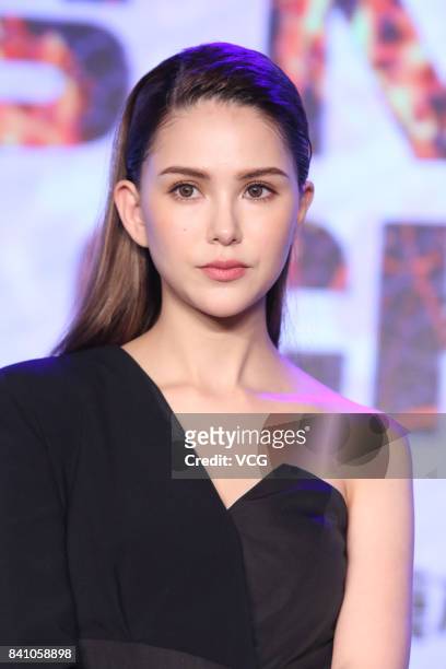 Model/actress Hannah Quinlivan attends a press conference of director Charles Martin's film "S.M.A.R.T. Chase" on August 30, 2017 in Beijing, China.