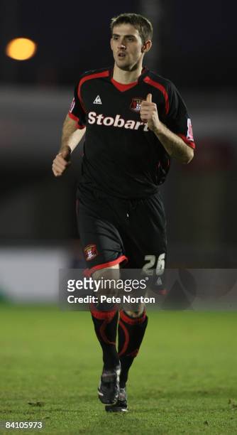 Scott Dobie of Carlisle United in action during the Coca Cola League One Match between Northampton Town and Carlisle United at Sixfields Stadium on...