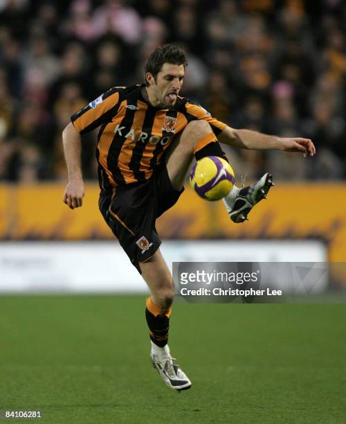 Sam Ricketts of Hull City in action during the Barclays Premier League match between Hull City and Sunderland at The KC Stadium on December 20, 2008...