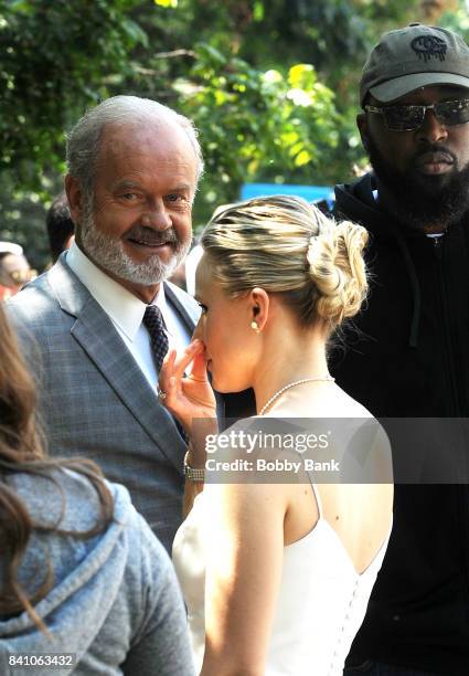 Kelsey Grammer and Kristen Bell on the set of 'Like Father' on August 30, 2017 in New York City.