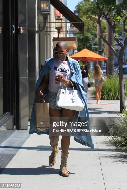 Johnson is seen on August 30, 2017 in Los Angeles, California