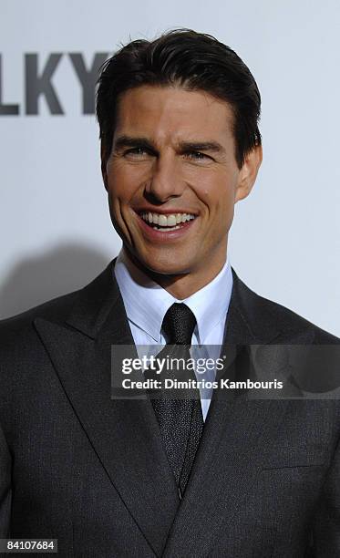 Actor Tom Cruise attends the premiere of "Valkyrie" at Rose Hall on December 15, 2008 in New York City.