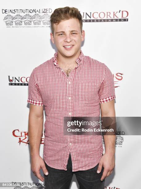 Actor Jonathan Lipnicki attends the premiere of Uncork'd Entertainment's "Circus Kane" at Laemmle's Ahrya Fine Arts Theatre on August 30, 2017 in...