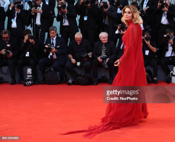 Greta Scarano at the 'Downsizing' screening and Opening Ceremony during the 74th Venice Film Festival at at Sala Grande. Venice, Italy - Wednesday...