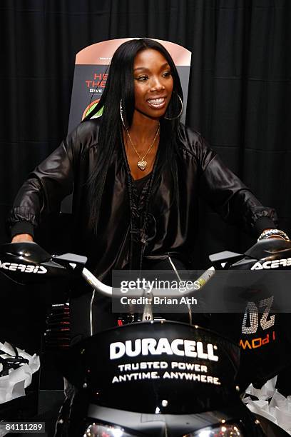 Singer Brandy attends Z100's Jingle Ball 2008 Artist Gift Lounge By On 3 Productions at Madison Square Garden on December 12, 2008 in New York City.