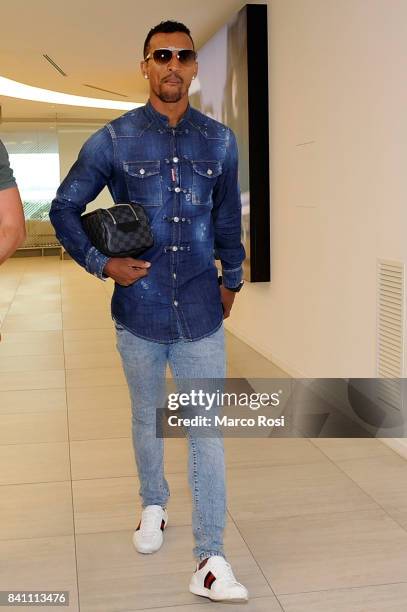 Lazio New Signing Nani arrives at Ciampino Airport on August 31, 2017 in Rome, Italy.