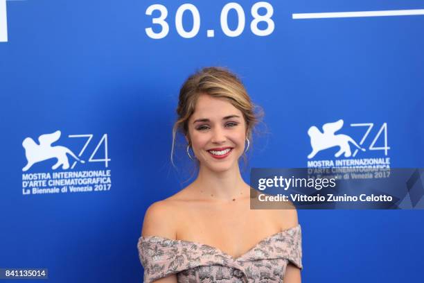 Alice Isaaz attends the 'Endangered Species ' photocall during the 74th Venice Film Festival at Sala Casino on August 31, 2017 in Venice, Italy.