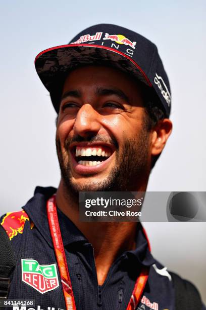 Daniel Ricciardo of Australia and Red Bull Racing in the Paddock during previews for the Formula One Grand Prix of Italy at Autodromo di Monza on...