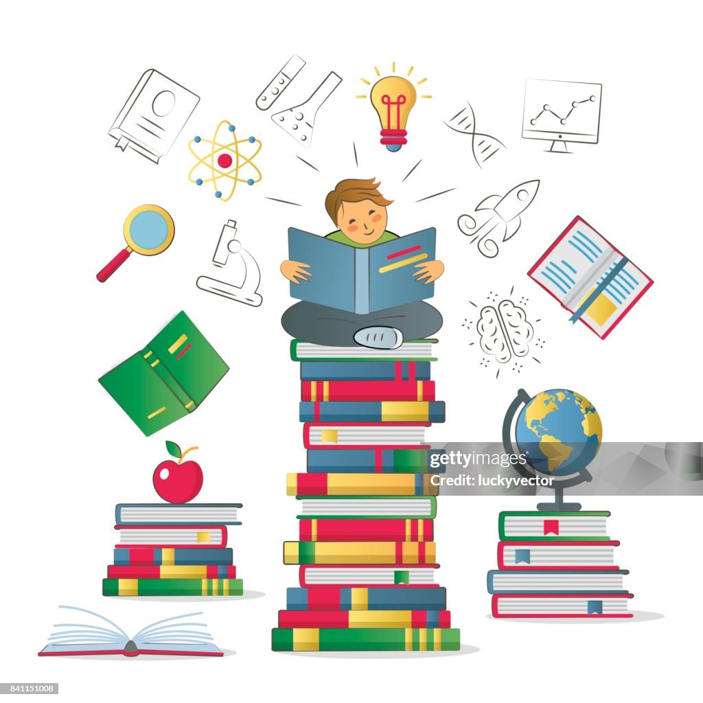 Onderwijs, leren, kennis concept.