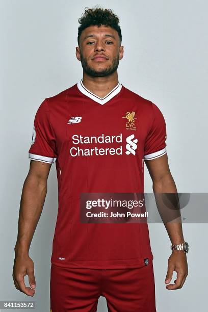 Liverpool Unveil New Signing Alex Oxlade-Chamberlain at St Georges Park on August 30, 2017 in Burton-upon-Trent, England.