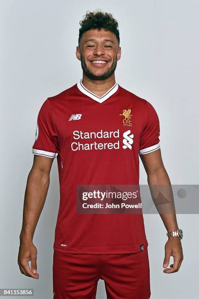 Liverpool Unveil New Signing Alex Oxlade-Chamberlain at St Georges Park on August 30, 2017 in Burton-upon-Trent, England.