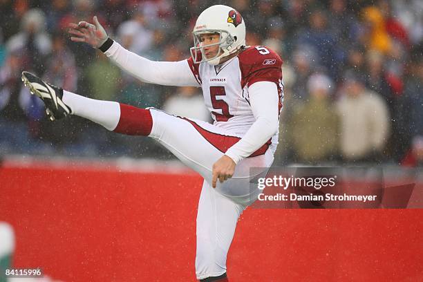 Arizona Cardinals punter Ben Graham in action vs New England Patriots. Foxboro, MA CREDIT: Damian Strohmeyer