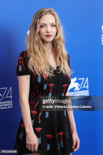 Amanda Seyfried attends the 'First Reformed' photocall during the 74th Venice Film Festival on August 31, 2017 in Venice, Italy.