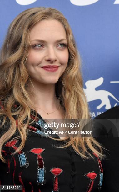 Actress Amanda Seyfried attends the photocall of the movie "First Reformed" presented in competition "Venezia 74" at the 74th Venice Film Festival on...